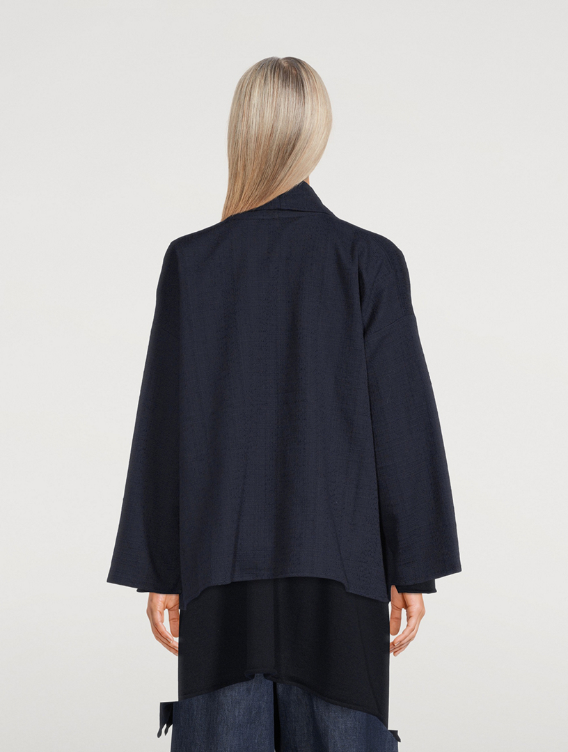 A-Line Shawl-Collar Jacket