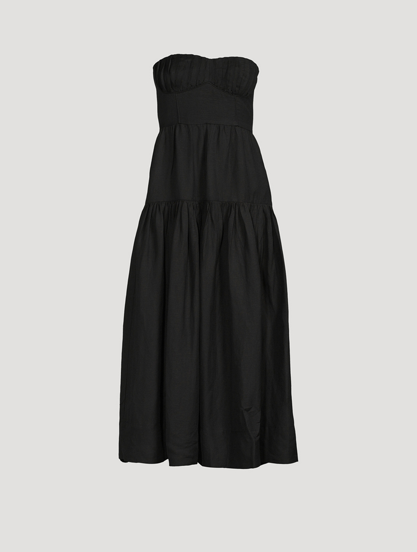 SHONA JOY Morgan Strapless Midi Dress | Holt Renfrew