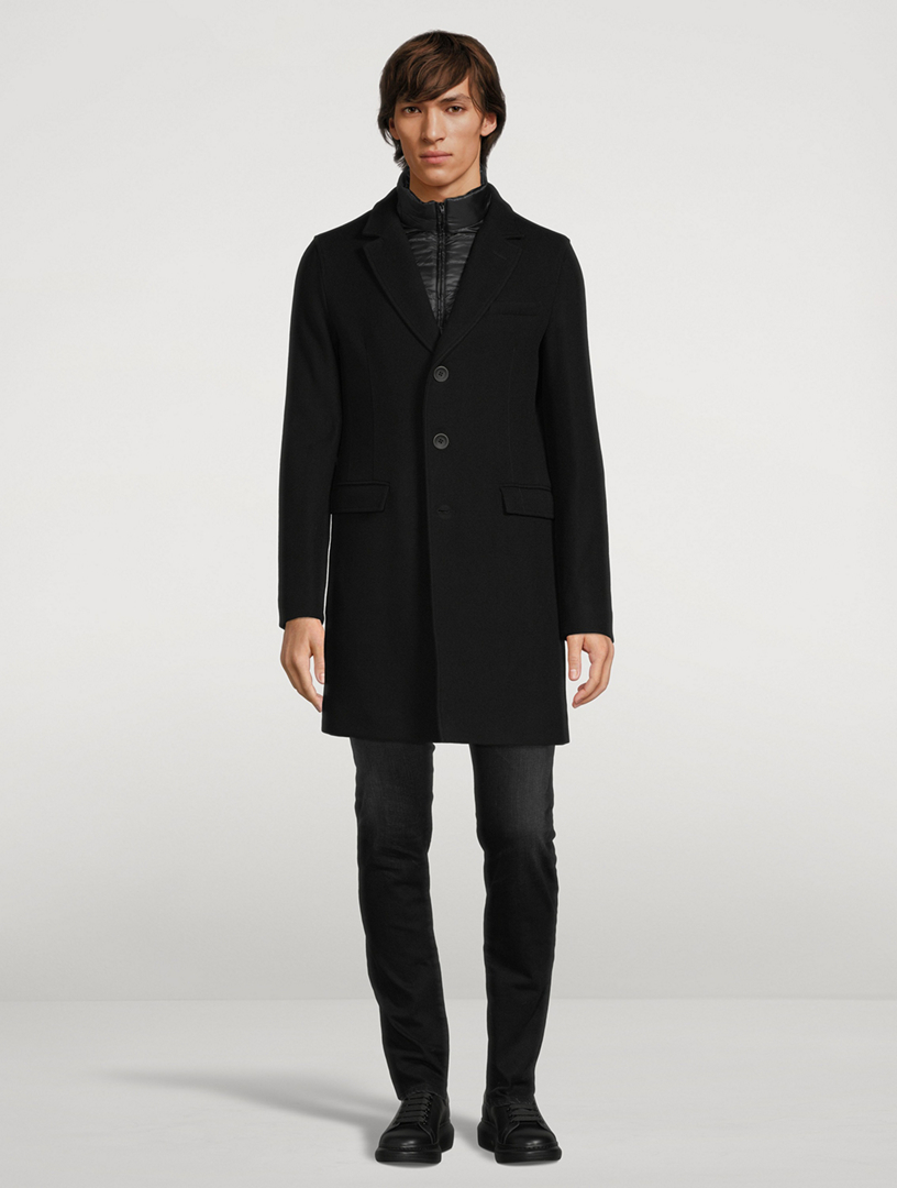 HERNO Diagonal Wool Slim-Fit Coat | Holt Renfrew