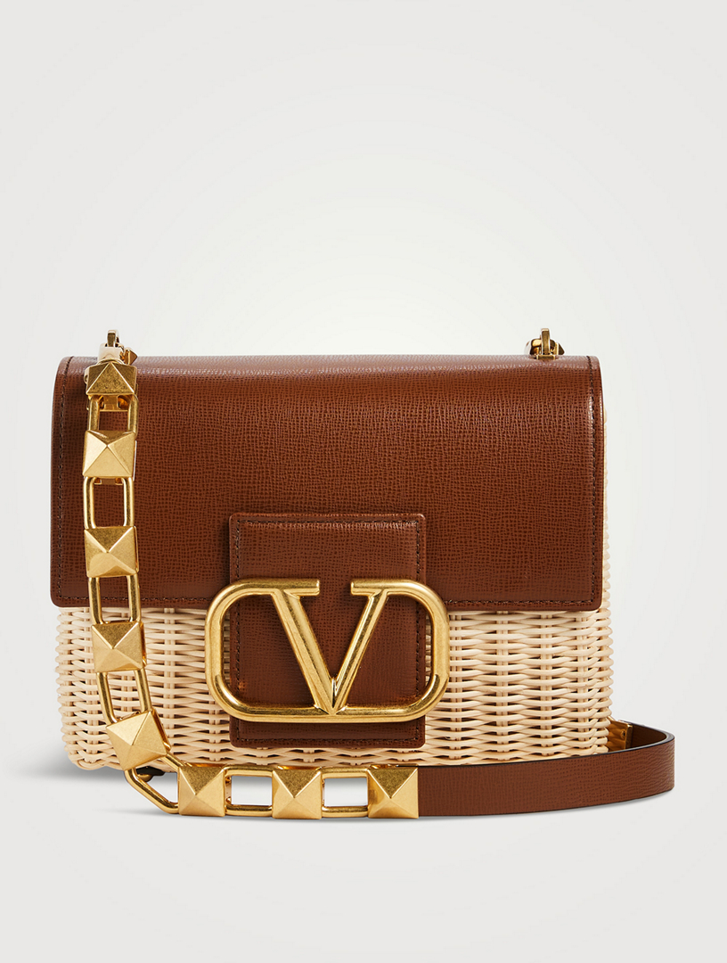 Valentino Garavani - Pecan Large Flat Raffia Pouch