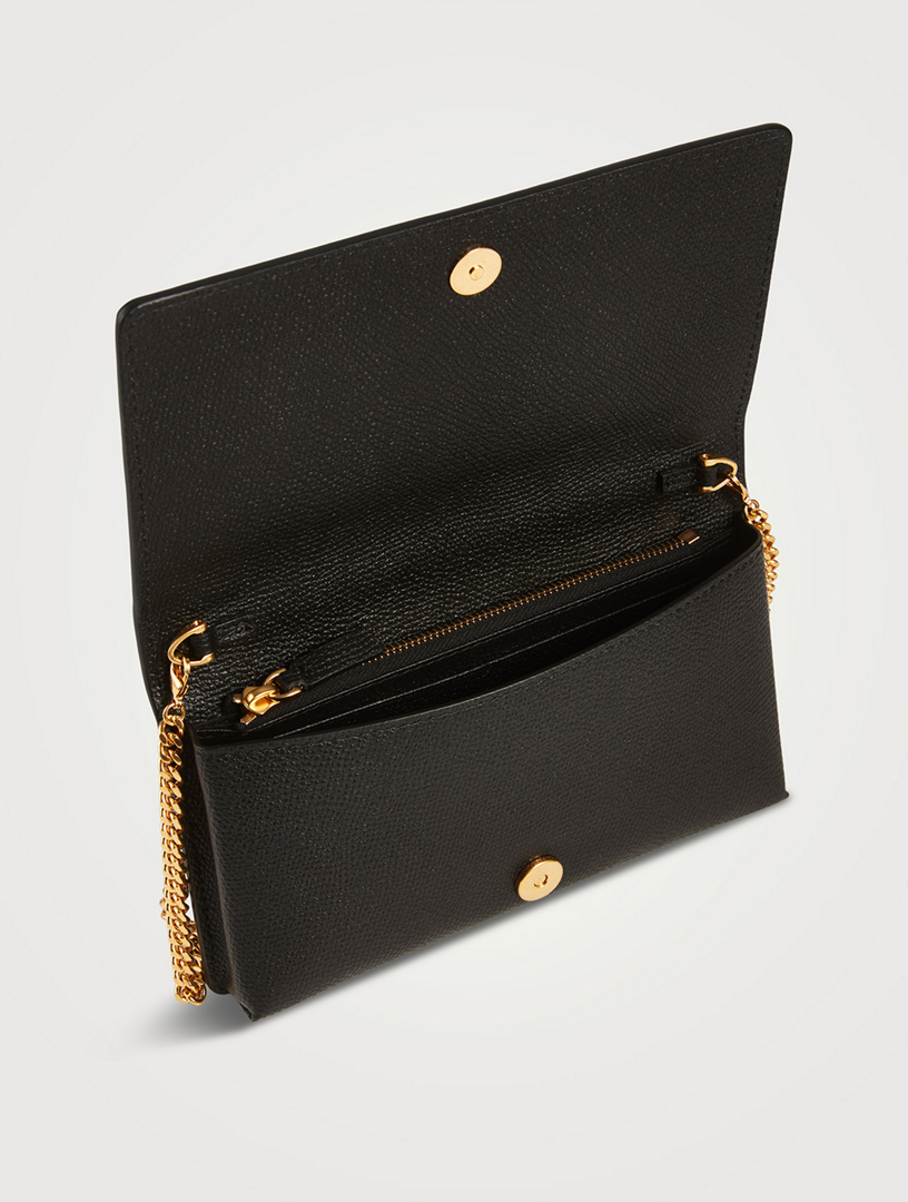 VLOGO Leather Crossbody Chain Wallet