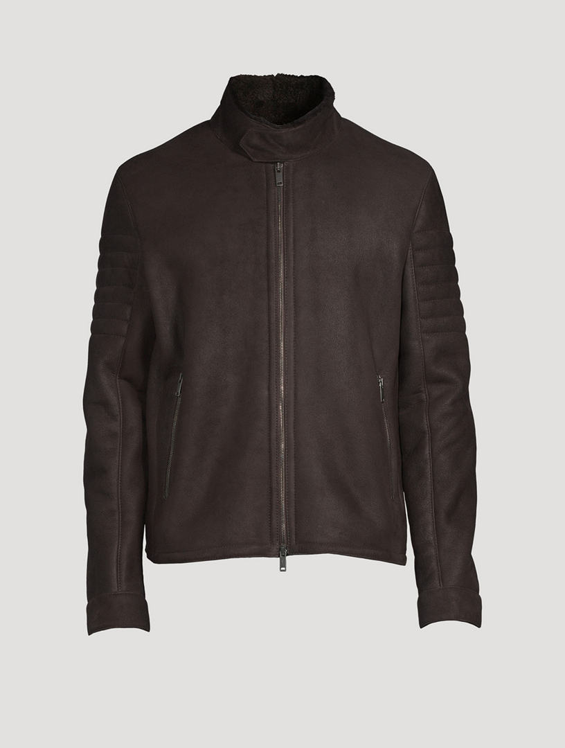 Brett Genuine Sheepskin Shearling Moto Jacket