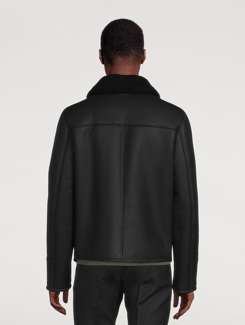 HiSO Code Genuine Sheepskin Shearling Moto Jacket | Holt Renfrew