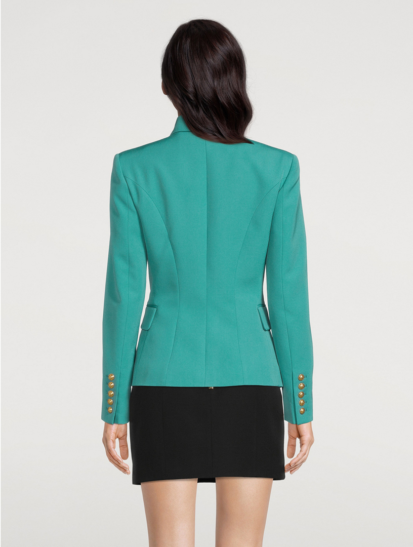 Grain De Poudre Double-Breasted Blazer