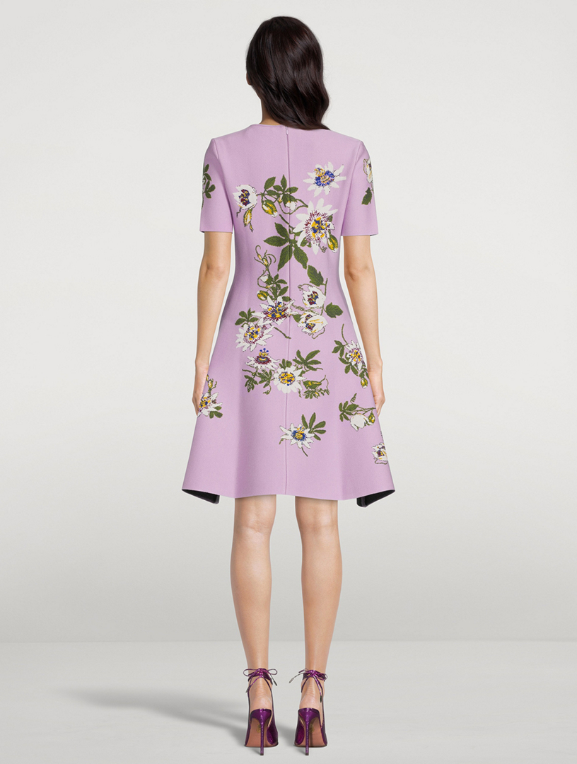 Passionflower Jacquard Knit Midi Dress