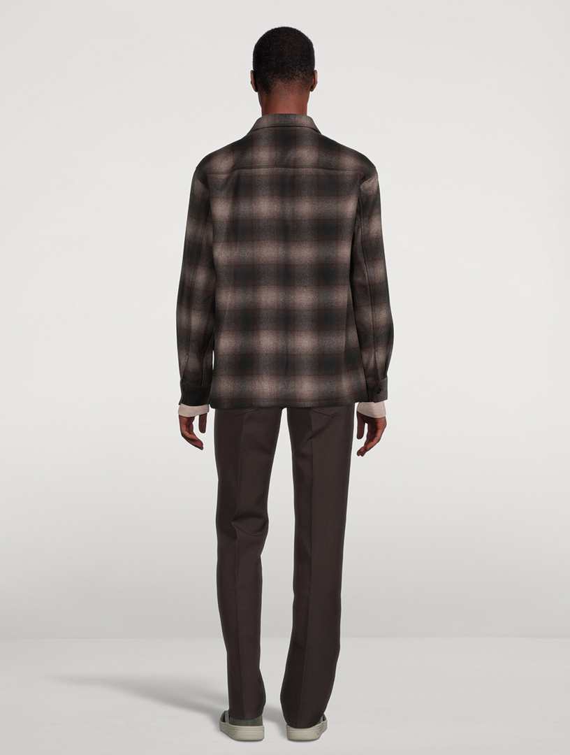 Clyfford Recycled Wool Flannel Shirt Jacket