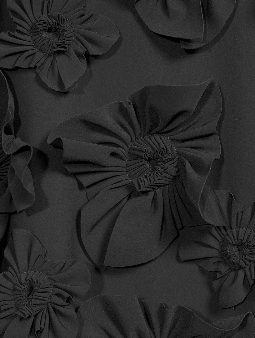 Quince Shift Dress With Floral Appliqué