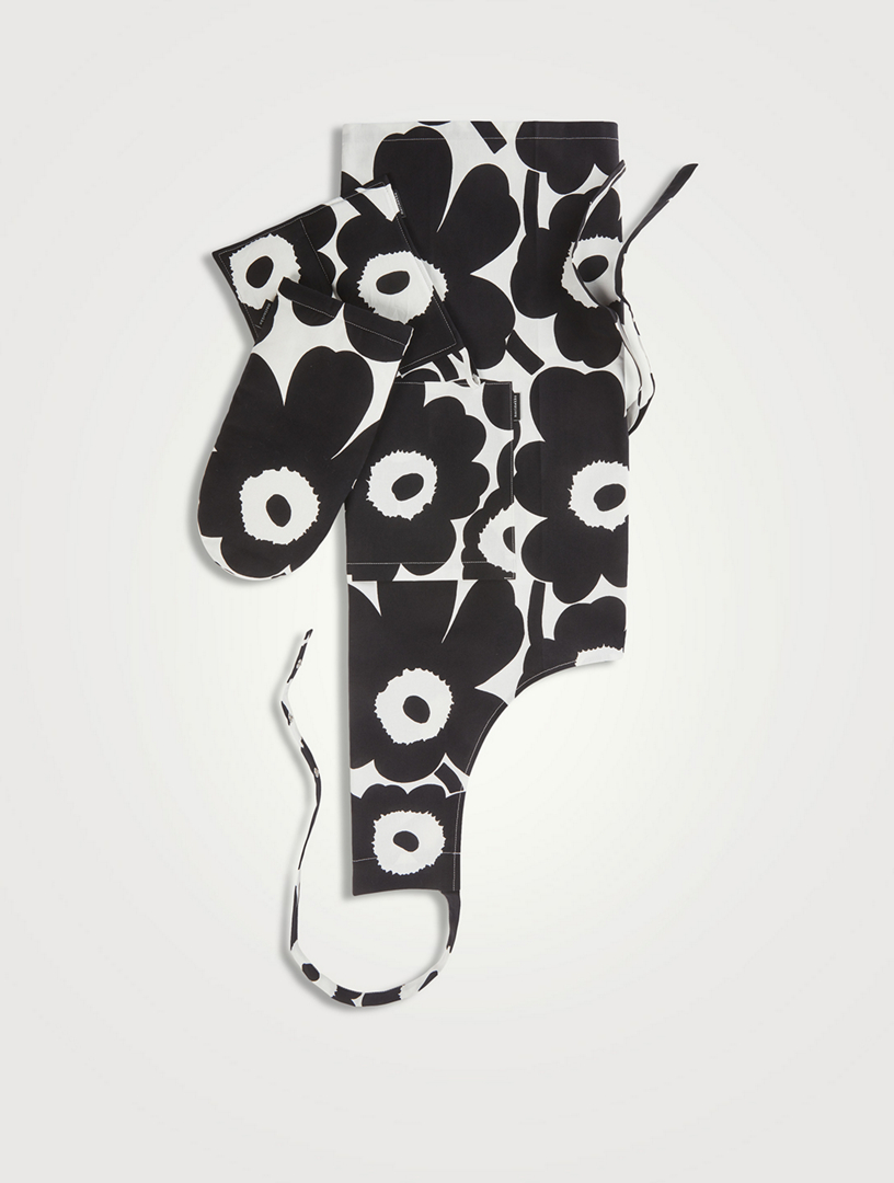 Marimekko Pieni Unikko Oven Mitten - Black & White