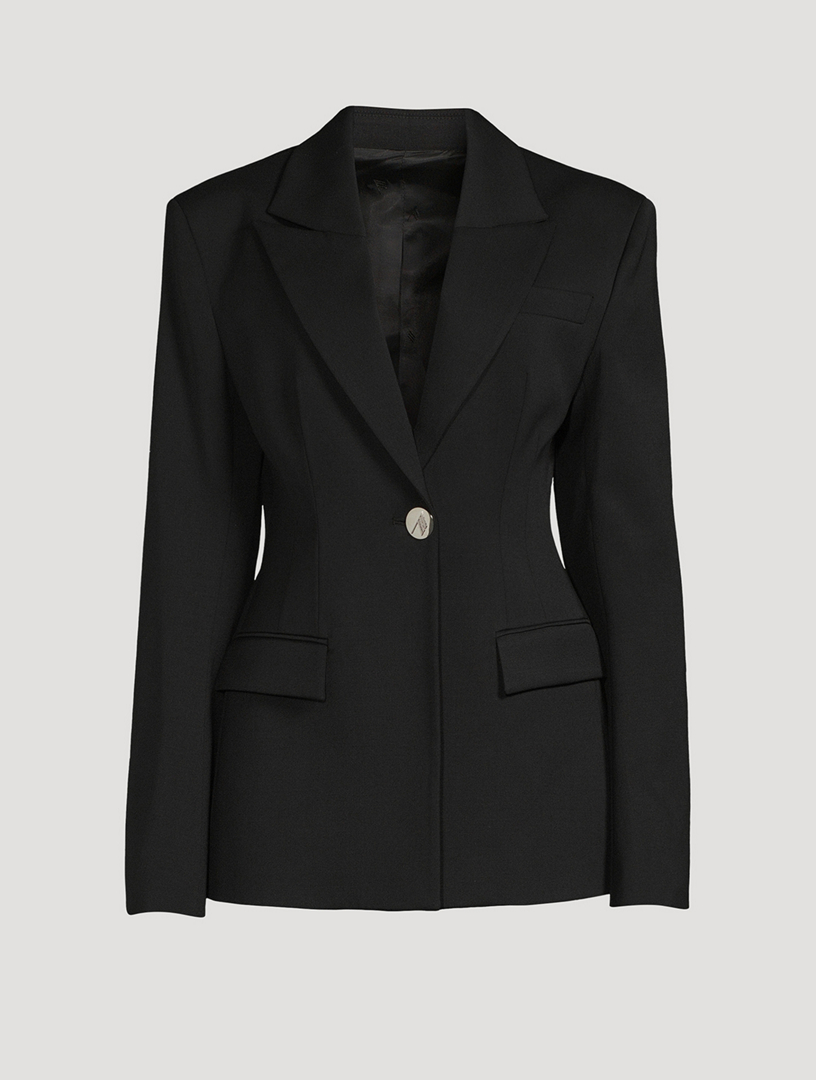 Blue Wool Stretch Blazer