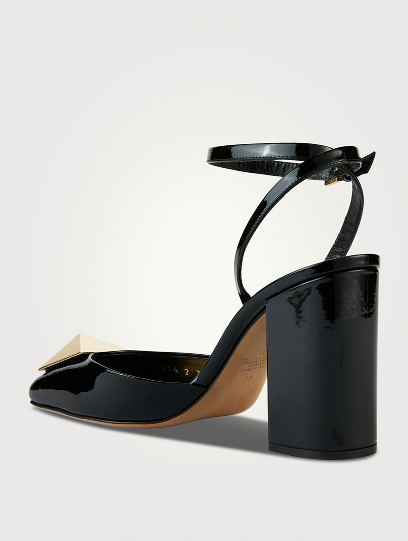 One Stud Patent Leather Pumps
