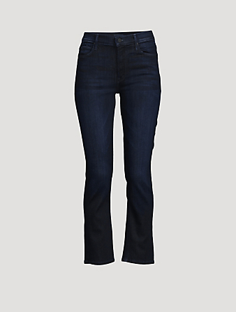MOTHER The Dazzler Straight-Leg Ankle Jeans  Blue