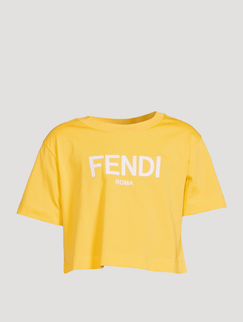 FENDI Kids Cotton Cropped T Shirt Holt Renfrew