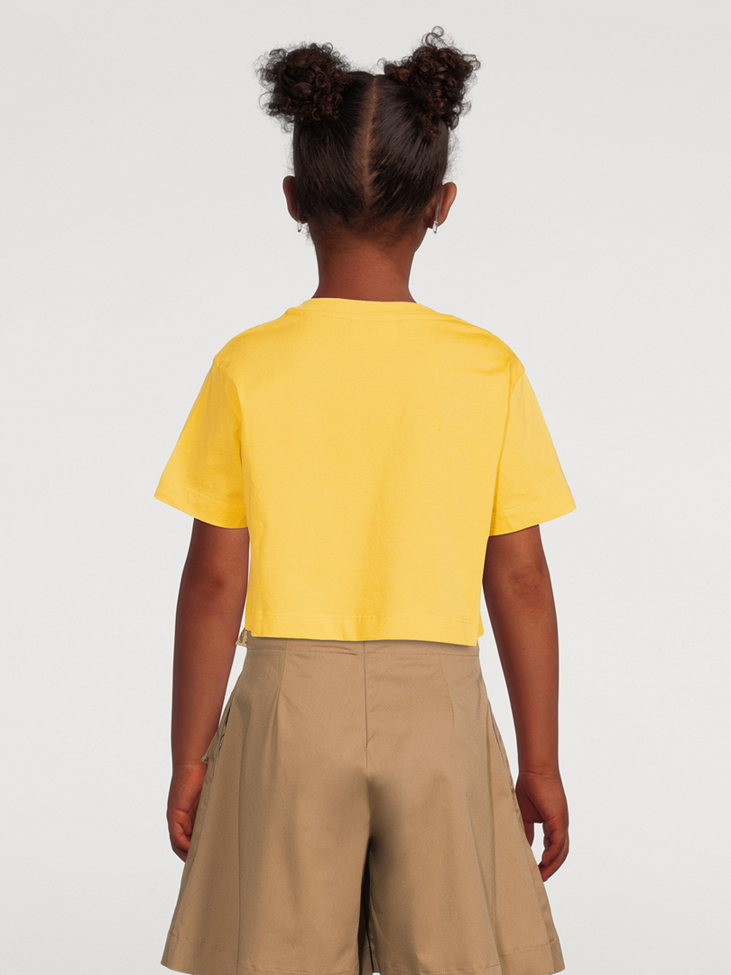 Kids Cotton Cropped T-Shirt
