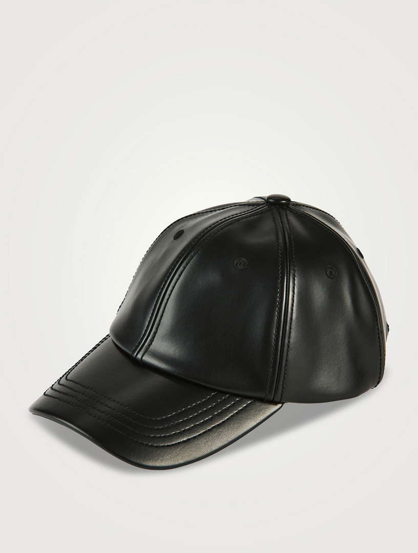 On The Daily Faux Leather Baseball Cap In Black • Impressions Online  Boutique