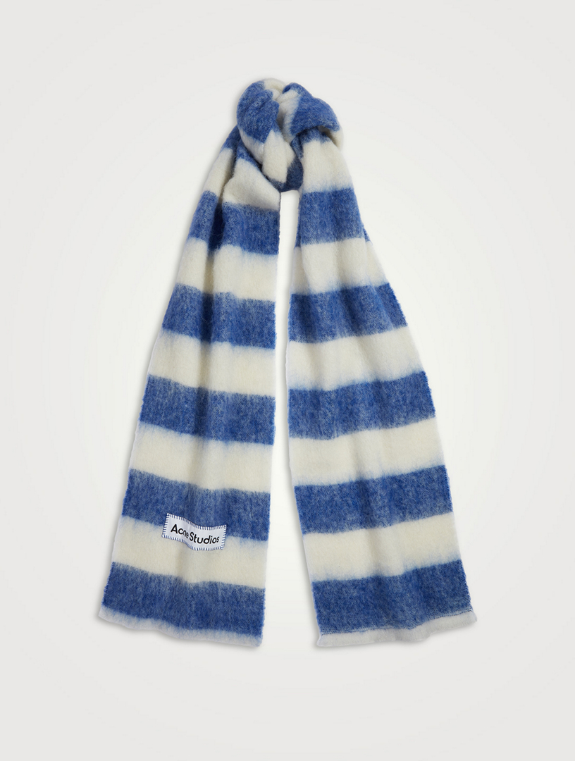 Striped Wool-Blend Scarf