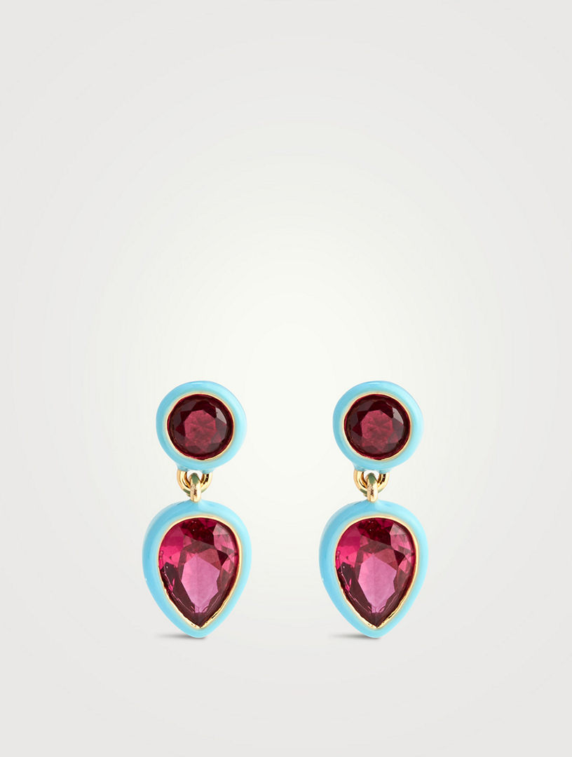 Mini Splash Teardrop Earrings