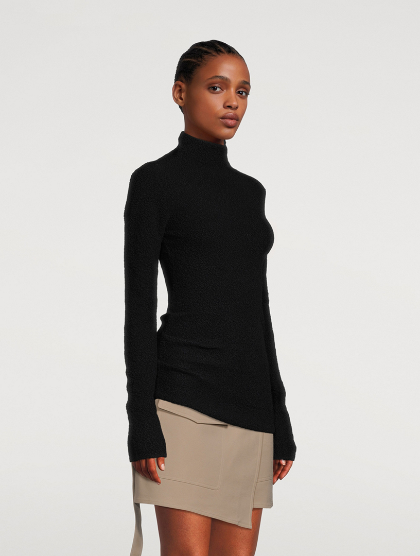 HELMUT LANG Asymmetric Turtleneck Sweater Holt Renfrew