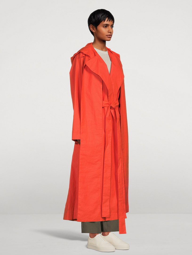 Badva Coated Linen Trench Coat