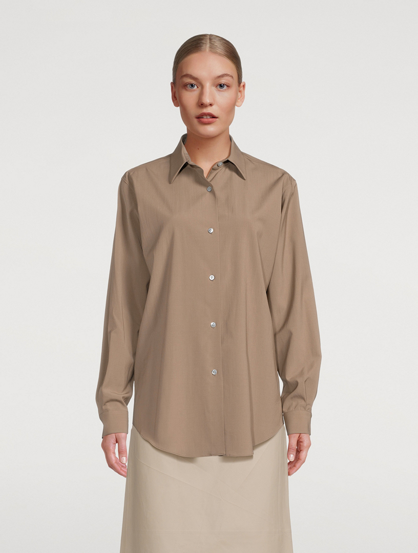 THE ROW Blaga Wool Shirt | Holt Renfrew