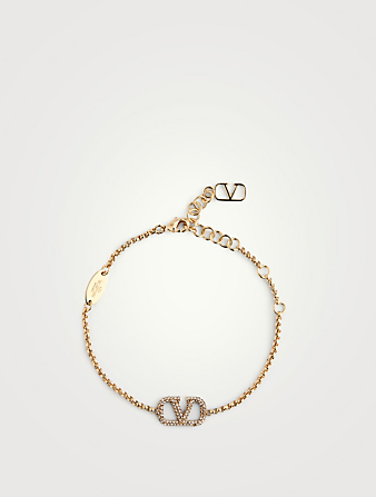 VLOGO Chain Bracelet With Crystals