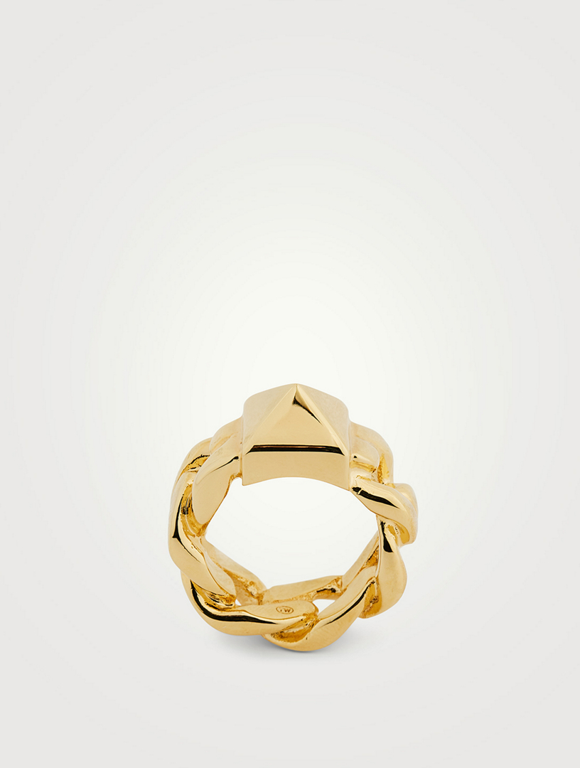 Rockstud Chain Ring in Gold - Valentino