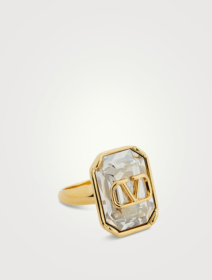 Valentino Garavani Vlogo Signature Metal Ring