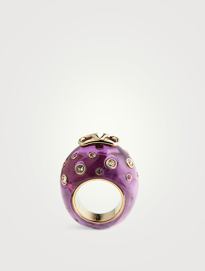 Valentino Garavani Vlogo Crystal-embellished Ring