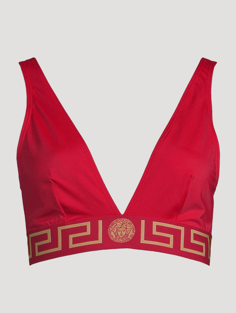 VERSACE Greca Border Bikini Top