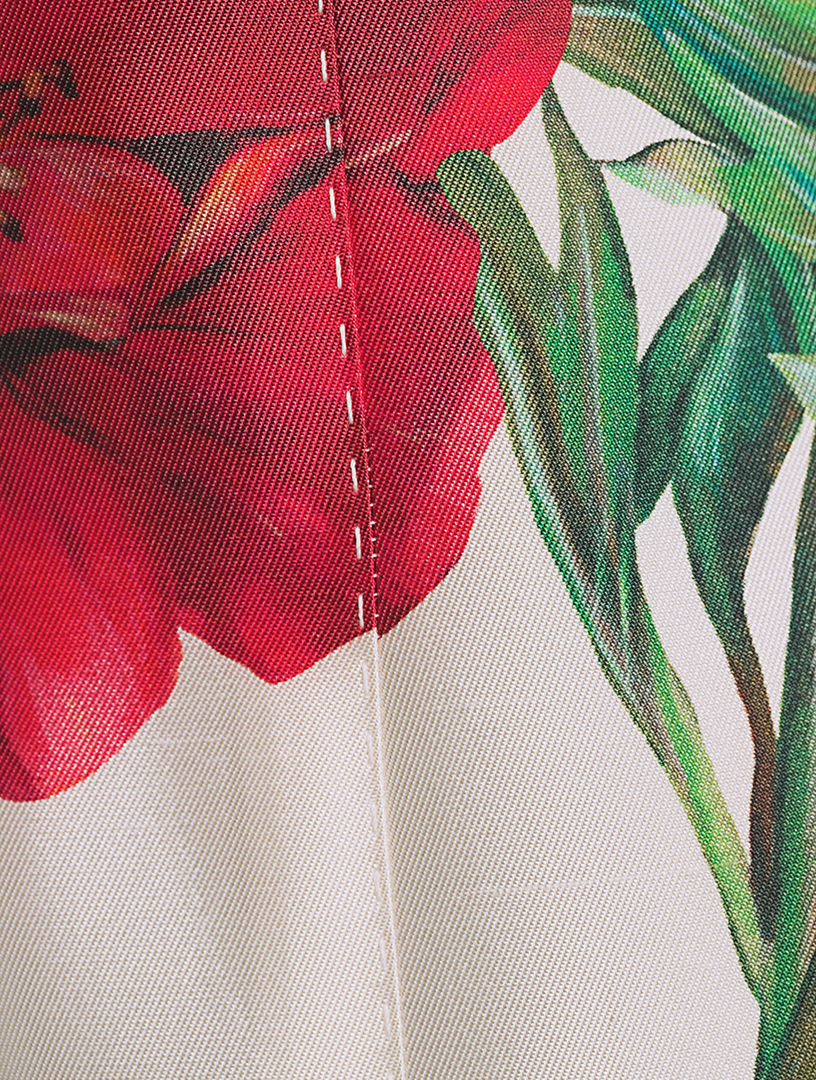 Silk-Blend Blazer Poppy Print