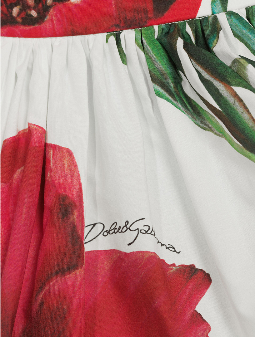 Poplin Mini Skirt Poppy Print