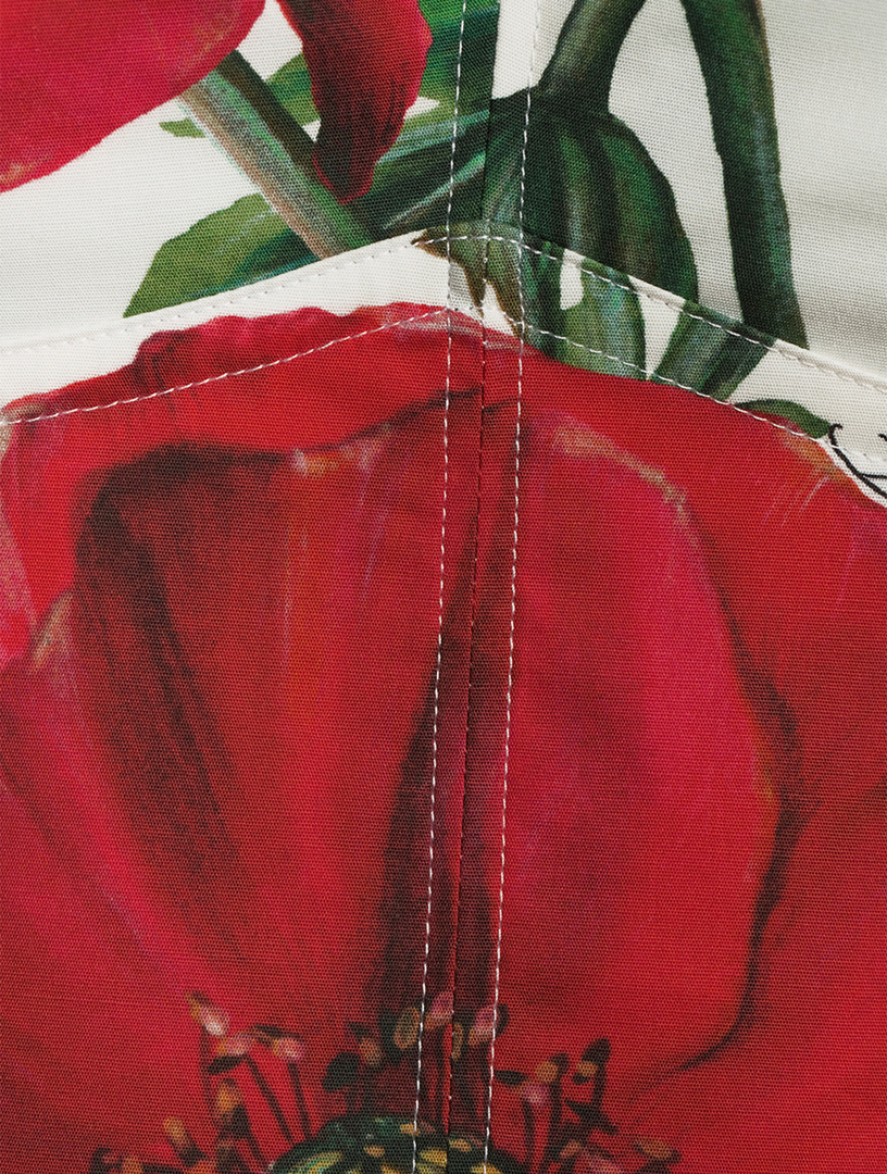 Poplin Corset Top Poppy Print