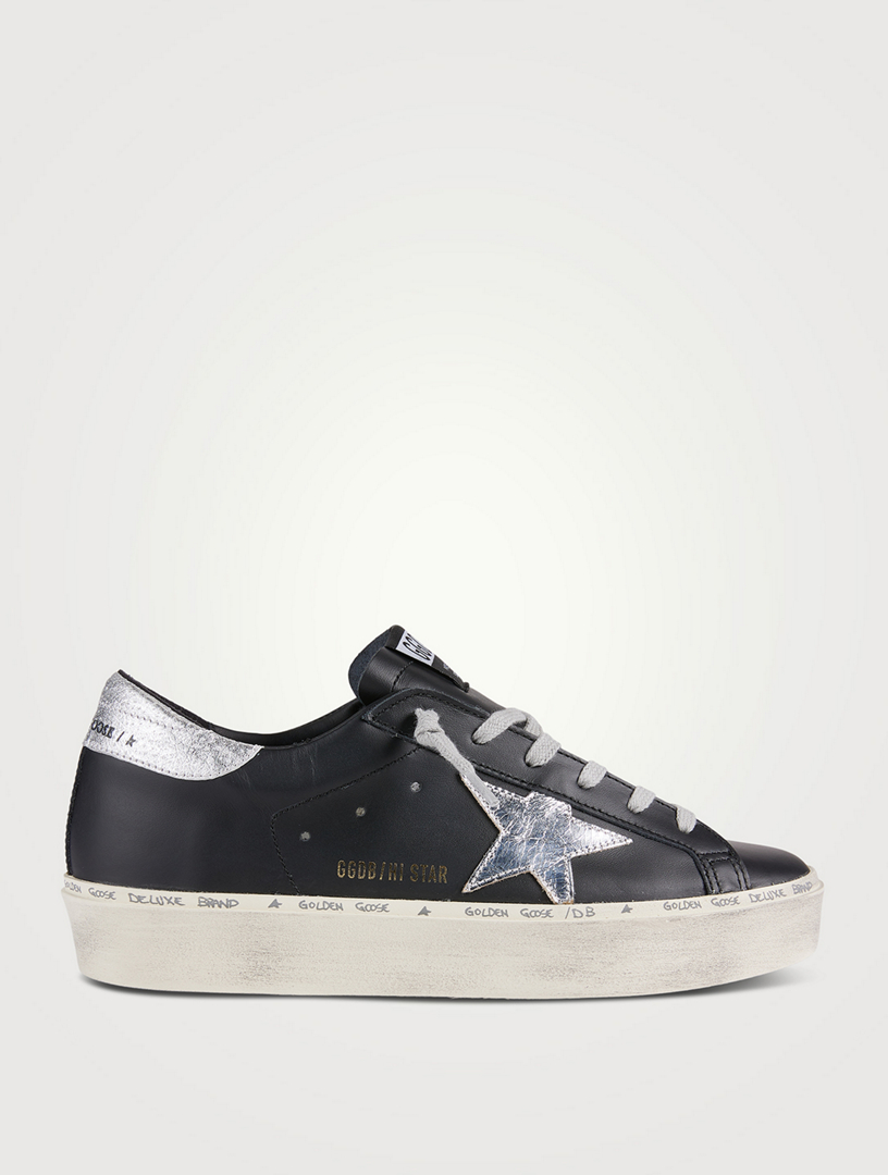 GOLDEN GOOSE Hi Star Leather Sneakers With Laminated Star And Heel Holt Renfrew