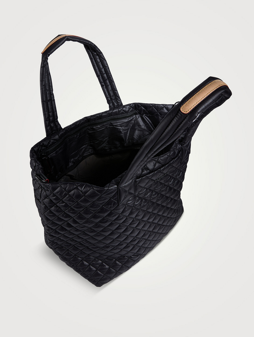 Large Metro Quilted Tennis Tote Bag in Black