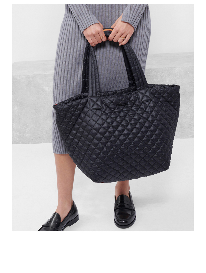 Black Medium Metro Tote Deluxe