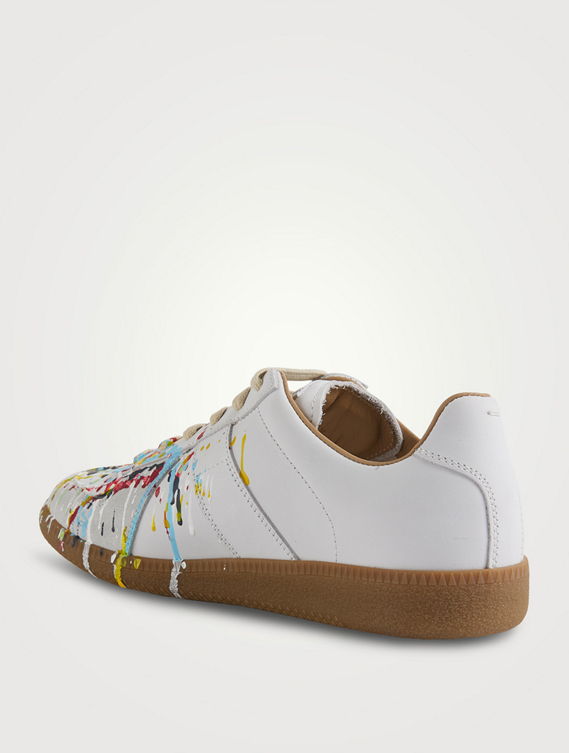 Maison margiela paint drop sneakers sale