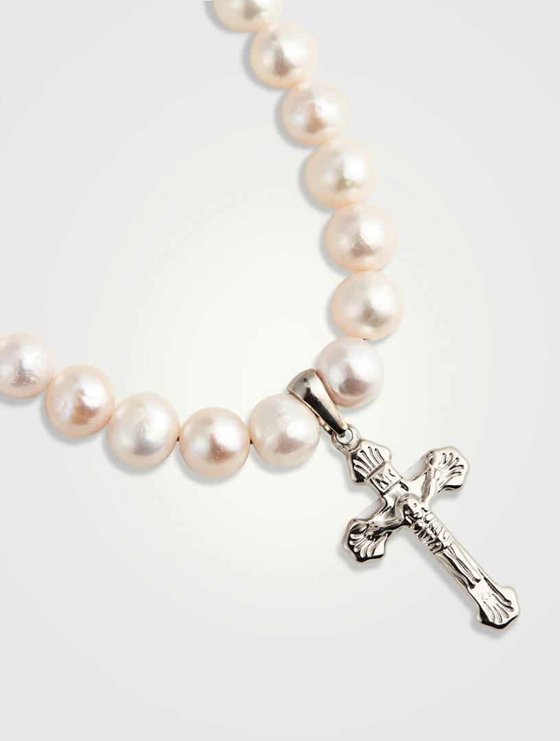 Assorted Glass Beads And Pearl Bracelet
