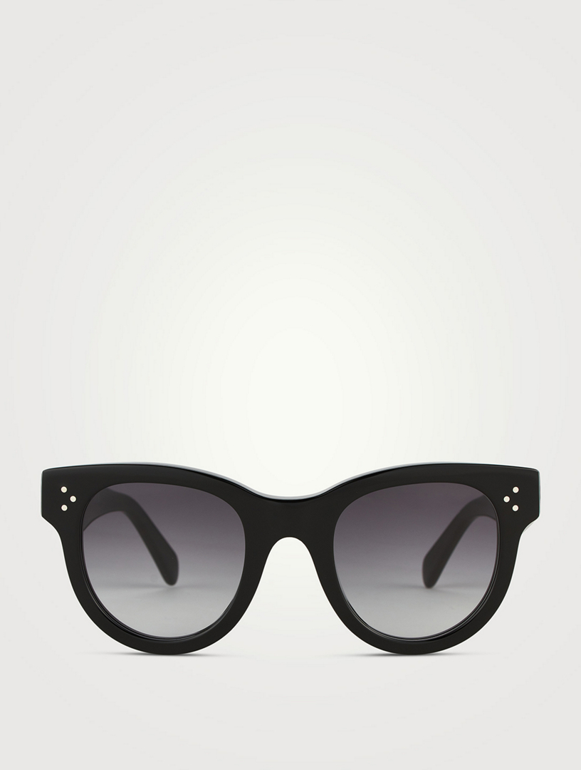 CELINE Round Cat Eye Sunglasses  Black