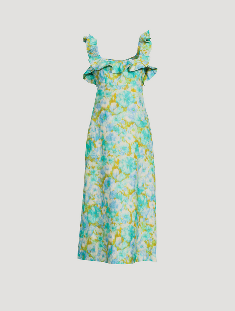 knee length dresses for ladies Super Eight Frilled Midi main image 0
