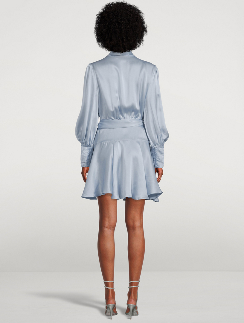 Zimmermann Silk Wrap Mini Dress Holt Renfrew