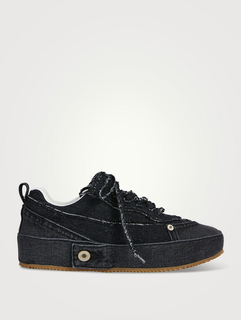 Deconstructed Denim Sneakers in Grey - Loewe