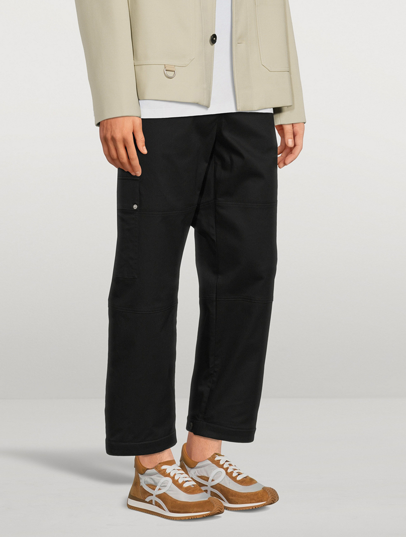 Nylon And Suede Flow Runner Sneakers