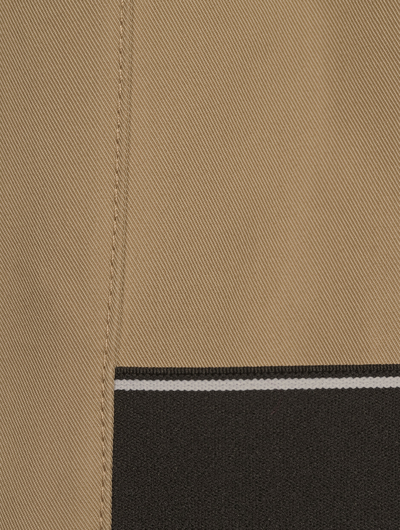 Logo-Elastic Trench Coat