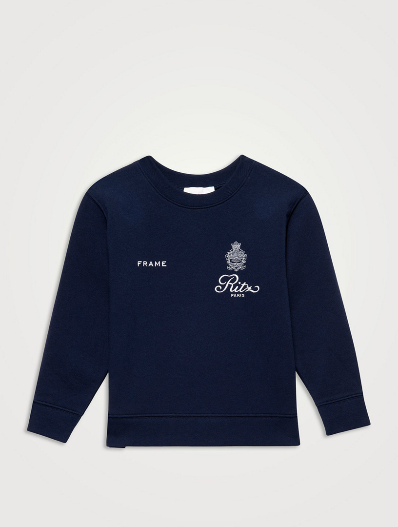 FRAME Ritz Cotton Crewneck Sweatshirt | Holt Renfrew