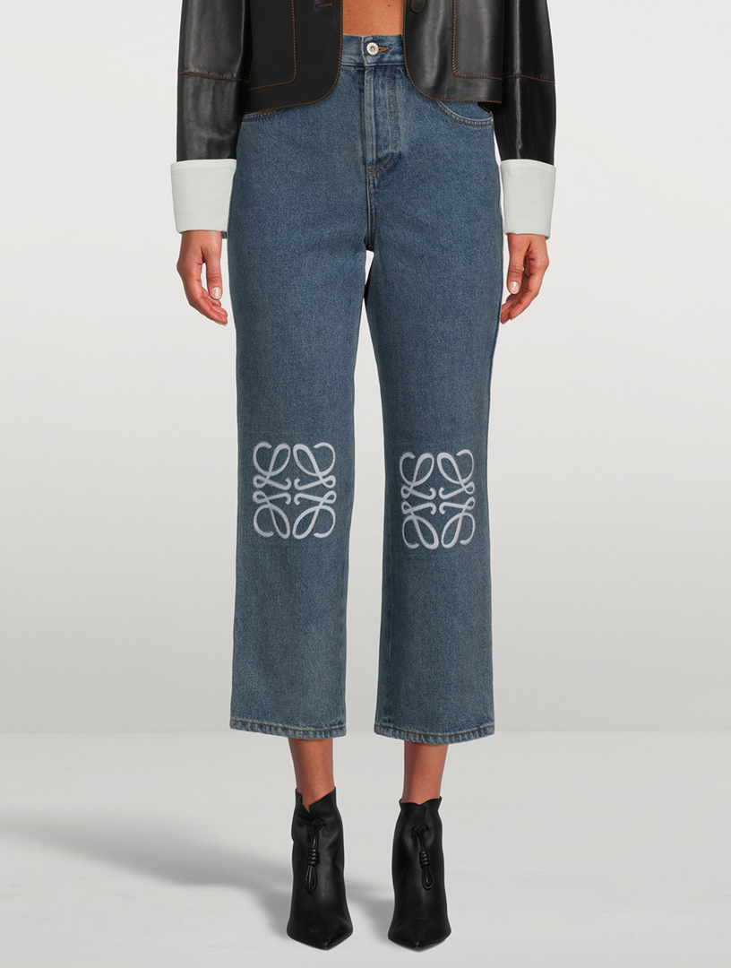 LOEWE Anagram Embroidered Jeans