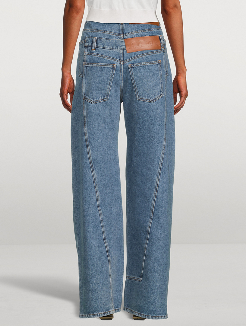 Trompe L'œil Wide-Leg Jeans