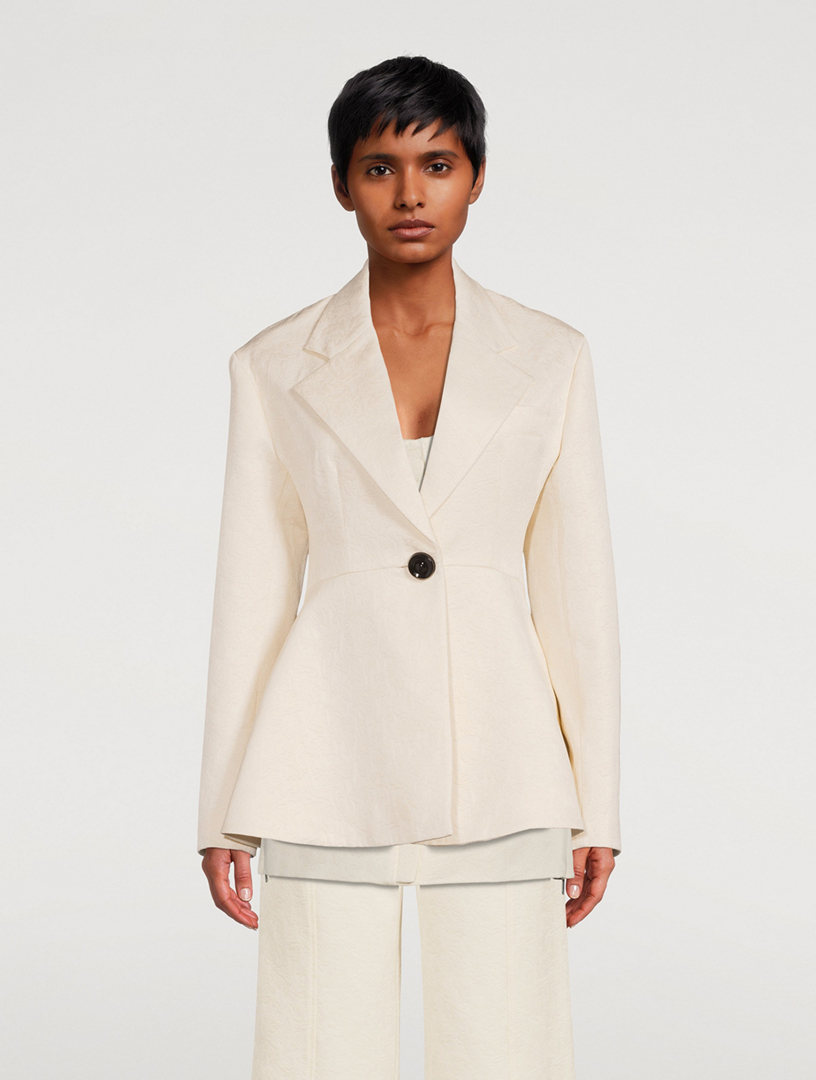 Cotton Wool Jacquard Blazer