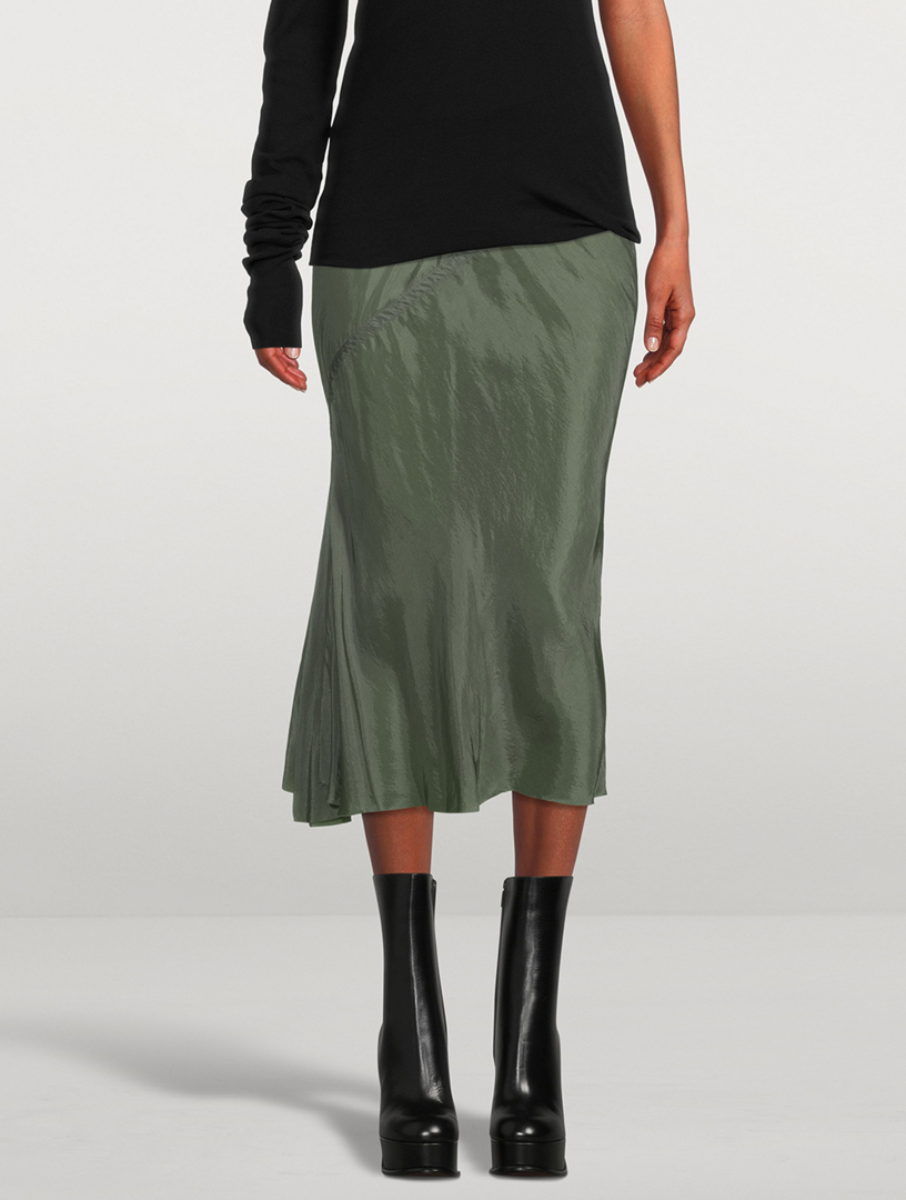 Bias-Cut Midi Skirt