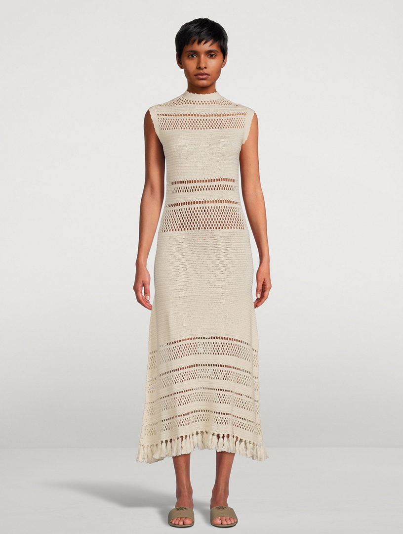 Nanay Crochet Midi Dress