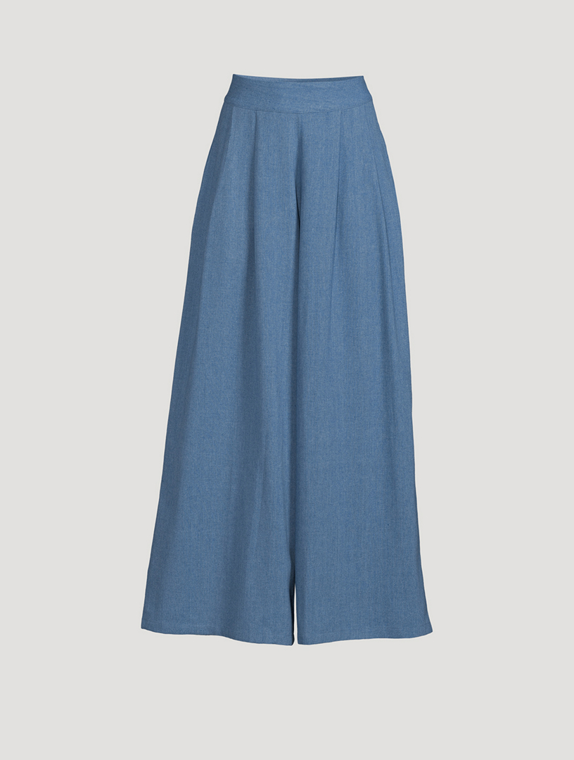 The Wide Leg Trousers - Light Blue - Organic cotton - organic