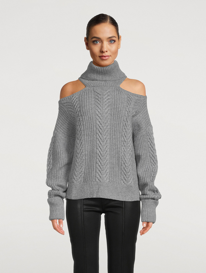 Lorilee Cut-Out Turtleneck Sweater